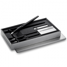 凌美(LAMY)钢笔美工笔 JOY喜悦系列银黑版墨水笔美工绘画笔礼盒套装时尚男女商务办公