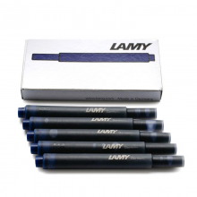 凌美(LAMY)钢笔签字笔笔芯墨胆一次性墨水芯5支一盒T10蓝黑色狩猎者恒星通用