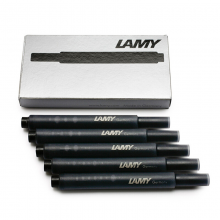 凌美(LAMY)签字笔钢笔墨水水笔一次性墨水胆笔芯5支一盒T10黑色狩猎者恒星通用