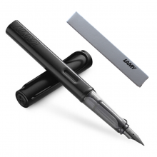凌美(LAMY)钢笔签字笔水笔Al-star恒星办公笔黑色F尖成人学生练字钢笔（银灰环保盒装）