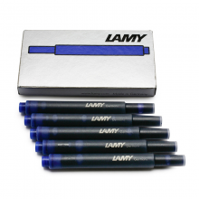 凌美(LAMY)签字笔钢笔墨水水笔一次性墨水胆笔芯5支一盒T10蓝色狩猎者恒星通用