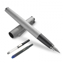 凌美LAMY Studio演艺系列男女商务送礼钢笔磨砂银礼盒套装（含EF尖钢笔1支、吸墨器1支、墨水胆1支）