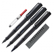 凌美LAMY钢笔Safari狩猎者系列+凌美（LAMY）Safari狩猎者系列钢笔磨砂黑+凌美LAMY宝珠笔签字笔