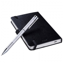 凌美(LAMY)圆珠笔自动铅笔LOGO连环系列磨砂钢两用笔笔记本礼盒套装时尚男女商务办公笔