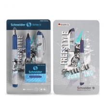 施耐德（Schneider）运动钢笔成人学生用练字套装钢笔+走珠笔双笔头两用钢笔滑雪