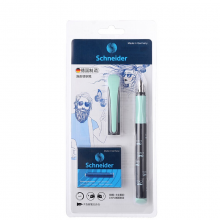 施耐德（Schneider）钢笔男女学生用成人练字笔商务办公签字笔墨水笔F尖隐形人浅绿色