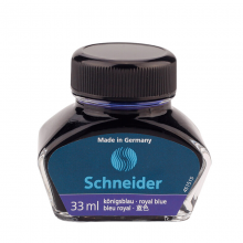 施耐德（Schneider）钢笔墨水非碳素不堵笔瓶装33ml蓝色6903