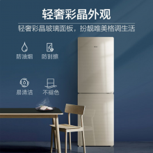 海尔（Haier）两门冰箱小型190升迷你家用无霜电冰箱 双开门宿舍租房用二门BCD-190WDCO 玻璃面板 轻奢金 DEO净味 风冷无霜