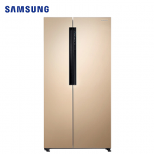 三星（SAMSUNG）638升大容量风冷无霜双开门电冰箱 对开门 智能变频 双循环精致保鲜RS62MAJ00FE/SC(金)