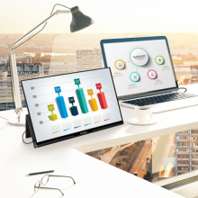 优派15.6英寸便携式显示器VX1600外接switch手机ps4扩展 全高清窄边框 一线连接 双Type C 带音响 电脑显示屏