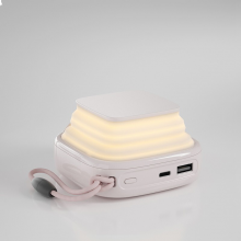 MIPOW无线充电宝10000毫安带小夜灯iPhone11promax苹果华为小米创意快充移动电源 粉红色