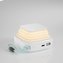 MIPOW无线充电宝10000毫安带小夜灯iPhone11promax苹果华为小米创意快充移动电源 白色