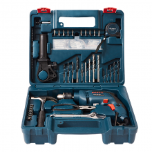 博世（BOSCH）GSB 600 RE 13毫米600瓦手电钻电动工具箱 多功能冲击钻套装（99附件+手动工具）强化升级版