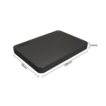 东芝(TOSHIBA) 2TB USB3.0 移动硬盘 新小黑A3 2.5英寸 兼容Mac 轻薄便携 稳定耐用 高速传输 商务黑