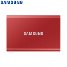 三星（SAMSUNG) 1TB Type-c移动硬盘 固态PSSD 超极速NVMe高速传输1050MB/秒 T7 火星红 MU-PC1T0R