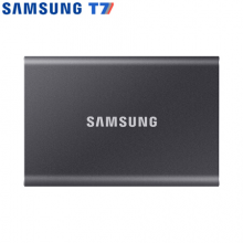 三星（SAMSUNG) 1TB Type-c移动硬盘 固态PSSD T7 超极速NVMe高速传输1050MB/秒 太空灰MU-PC1T0T