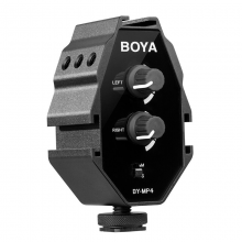 BOYA 博雅WM4 PRO无线领夹式麦克风小蜜蜂手机单反收音录音降噪话筒网红直播主播网课Vlog BY-MP4混音器