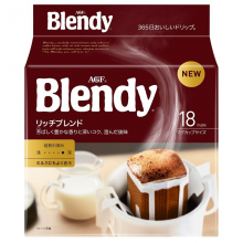 布兰迪AGF Blendy 醇厚深煎 滤挂滴漏挂耳式咖啡粉  18杯份 /袋