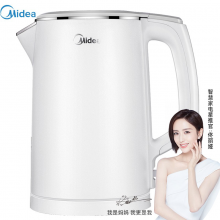 美的（Midea）电水壶热水壶电热水壶304不锈钢水壶双层防烫暖水壶开水壶烧水壶MK-HJ1512（WHJ1512e）