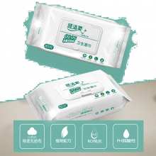 顺清柔 抑菌无刺激亲肤卫生湿巾 手口擦屁屁带盖湿巾 婴幼儿专用家用湿纸巾80片/包