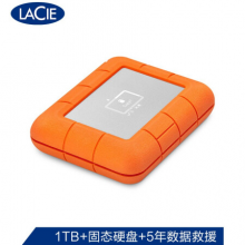 LaCie 1TB Type-C(USB3.1)/USB3.0/SD卡槽/Micro USB SSD固态移动硬盘 Rugged BOSS SSD 集成屏显