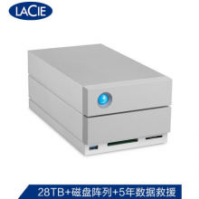 LaCie 28TB Type-C/雷电3 USB3.1 DP端口 USB3.0 CF卡槽 SD卡槽 2盘位磁盘阵列 2big Dock 存储坞站