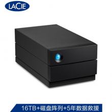 LaCie 16TB Type-C/USB3.1 Gen2 2盘位磁盘阵列 2big RAID 黑色典雅 金属外壳