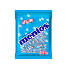 曼妥思劲嚼充气糖脆皮软心珠单粒包装薄荷糖1kg 婚庆喜糖 休闲零食 清新口气