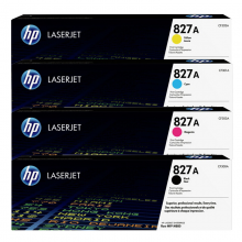 惠普cf300a硒鼓827a墨盒 828A成像鼓 鼓组件 M880z M880z+打印机 （黑色+彩色） 827A四色墨粉盒成套