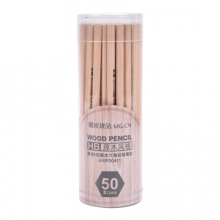 晨光(M&G)文具经典HB木杆铅笔 原木学生铅笔 木质铅笔 50支/桶AWP30411
