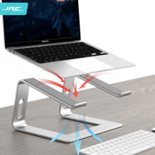 JRC 笔记本支架 笔记本电脑散热器 电脑支架置物架 笔记本增高托架铝合金C2 银色
