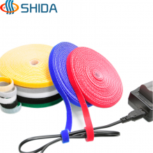 仕达背对背魔术贴扎带电脑整理自粘式机房绑线捆绑粘扣理线带 1cm 25米（黑 蓝 黄 红 绿 白 灰颜色随机）