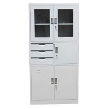 办公室文件柜铁皮柜子带锁抽屉式带密码储物柜加厚钢板0.7mm   1850宽900深390