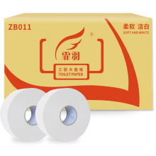 霏羽大卷纸B级3层600克12卷大盘纸三层加厚酒店珍宝卷纸厕纸商用手纸 卷筒卫生纸ZB011