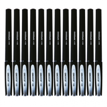 得力(deli)0.5mm黑色中性笔水笔签字笔 磨砂杆12支/盒DLSX-S30