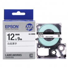 爱普生（EPSON）LK-4WBN 标签机色带 12mm 白底黑字(LW-K400L/LW-600P/LW-700/LW-1000P/LW-Z700/LW-Z900)