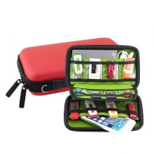 优盘收纳包U盾盒银行k宝网银包sd卡数码配件保护套财务优盾大容量U盘移动硬盘数据线整理便携旅行收纳袋 大款红外壳内绿