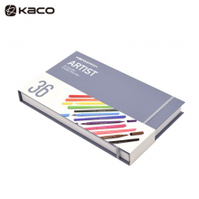 KACO 艺彩100色双头水彩笔套装 专业学生画笔美术手绘软头可水洗勾线笔36色彩铅 艺彩36色水彩笔