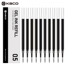 KACO亚规笔芯中性笔芯0.5mm 按动签字笔替芯彩色黑色蓝色蓝黑笔芯 亚规黑色替芯