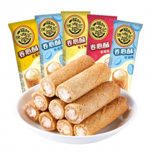 徐福记 卷心酥500g散装酥脆注心夹心卷 蛋糕点心夹心饼干儿童休闲小零食品 草莓味