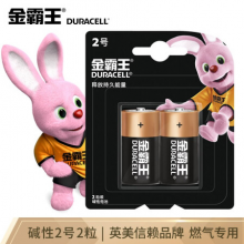 金霸王(Duracell)2号电池2粒装 碱性电池二号 适用于煤气燃气灶/热水器/收音机等 LR14