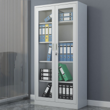 通玻璃门档案铁皮柜1850宽900深390