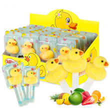 金稻谷（jindaogu）维C果汁软糖28支小黄鸭可爱棒棒糖果儿童休闲零食588g