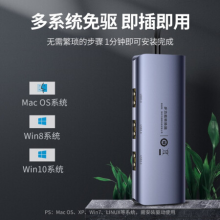 绿联 USB转千兆网口3.0分线器 笔记本外置有线网卡转换器扩展坞 适用苹果华为电脑拓展坞HUB集线器RJ45转接头