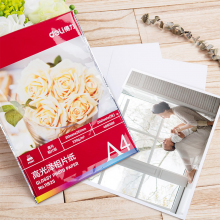 得力（deli）A4 230g高光面照片纸 相片打印纸 20张/包 11825  1箱*50包*20张