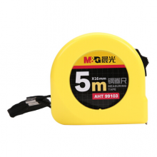 晨光(M&G)文具5m*16mm标准钢卷尺 办公/家庭装修通用米尺/尺子 测量钢卷盒尺伸缩尺 单个装AHT99103