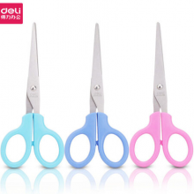 得力0605剪刀 彩色小号剪刀 裁纸刀160mm剪纸刀 办公学生两用剪刀