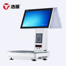 浩顺（Hysoon)T-75-80双屏触摸 电脑PC称重收银一体机 超市零食水果熟食店零售店收