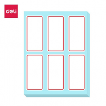 得力7182自粘性标贴(白)25*53mm(25本)粘性标签标贴 不干胶纸 贴纸 空白标签纸 标签贴 口取纸 姓名贴