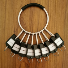 新款金属手环钥匙盘串个人公司部门宾馆钥匙标记牌管理 手环8挂扣FDL牌黑色